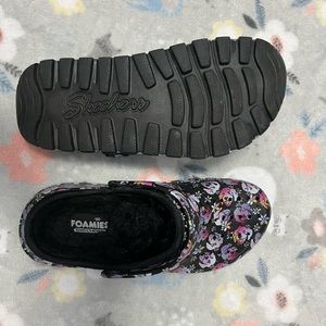 Skechers Foamies Chill Summer Clog w/ Faux Fur